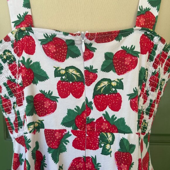 Belle Poque Summer Strawberry A-Line 50's Style Retro Dress Size XXL - Picture 7 of 13